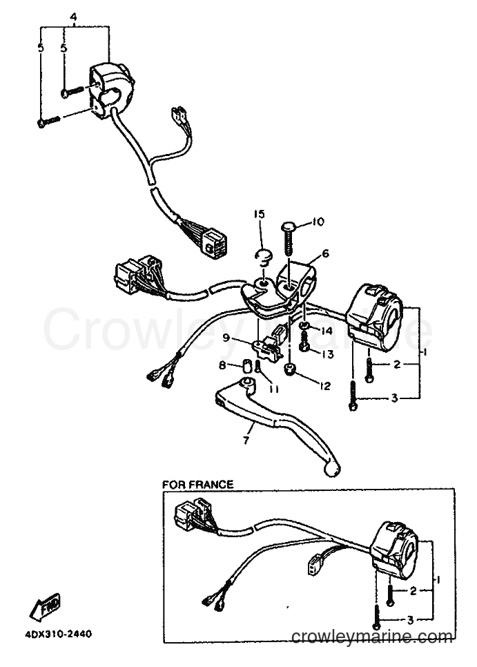 1992 Sport Bike FZR400RR - FZR400RR (4DX2) [999] - HANDLE SWITCH & LEVER