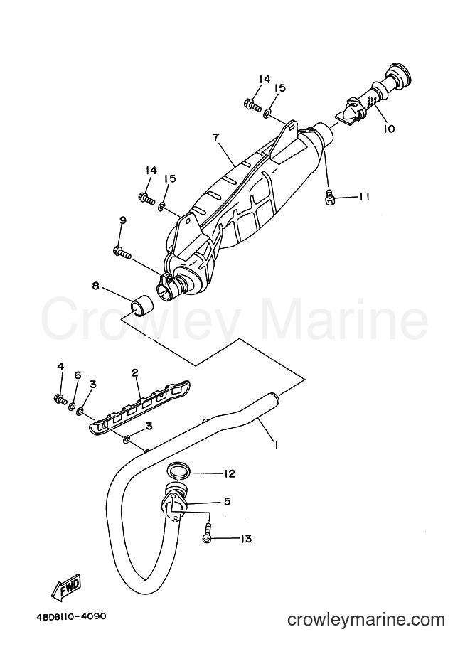 1996 ATV YFB250FW - YFB250FW (4KD8) [999] - EXHAUST