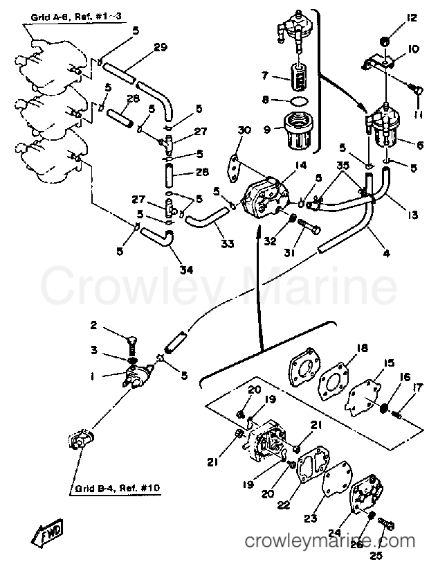 Yamaha Outboard Fuel System Diagram