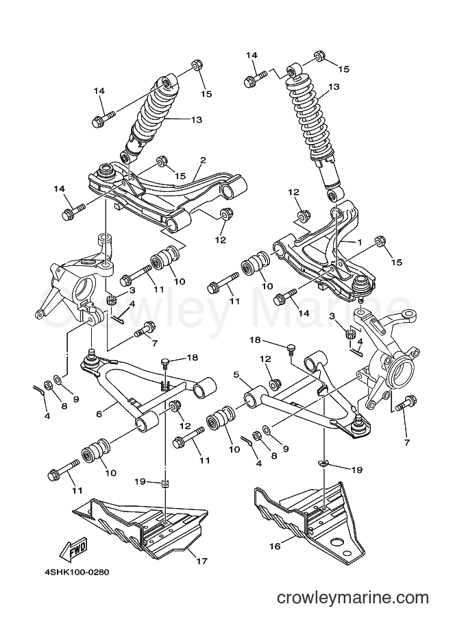 2002 ATV YFM400FW - YFM400FW (4SHR) [010] - FRONT SUSPENSION & WHEEL