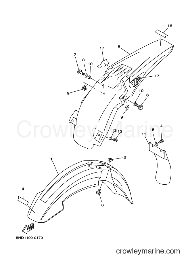 2000 Dirt Bike YZ125 - YZ125 (5HD2) [020] - FENDER