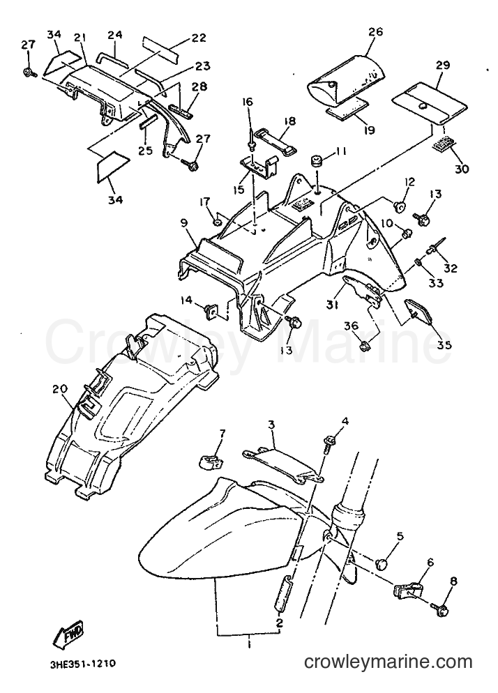 Yamaha Motors FZR600 (3HE6) [999] - FENDER