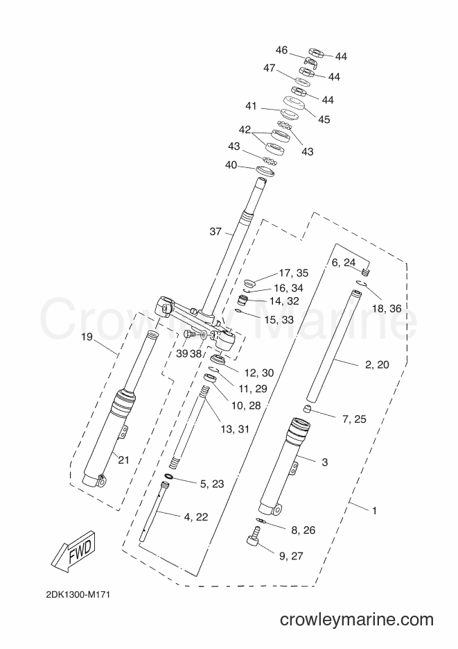Yamaha Motors YN50E (2DK1) [080] - FRONT FORK