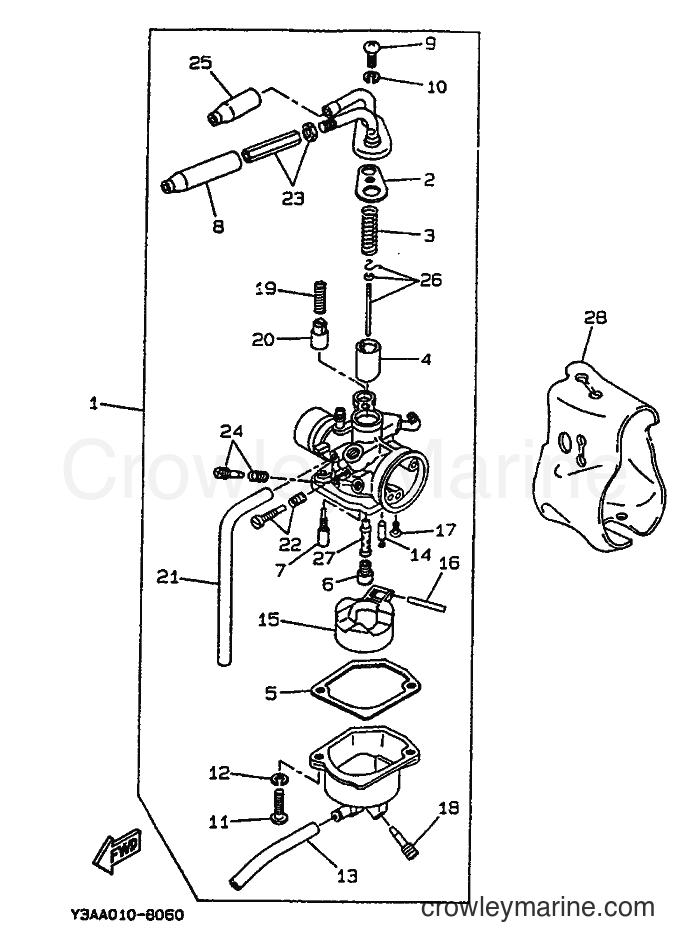 1991 Scooter CW50 - CW50 (4CA2) [999] - CARBURETOR