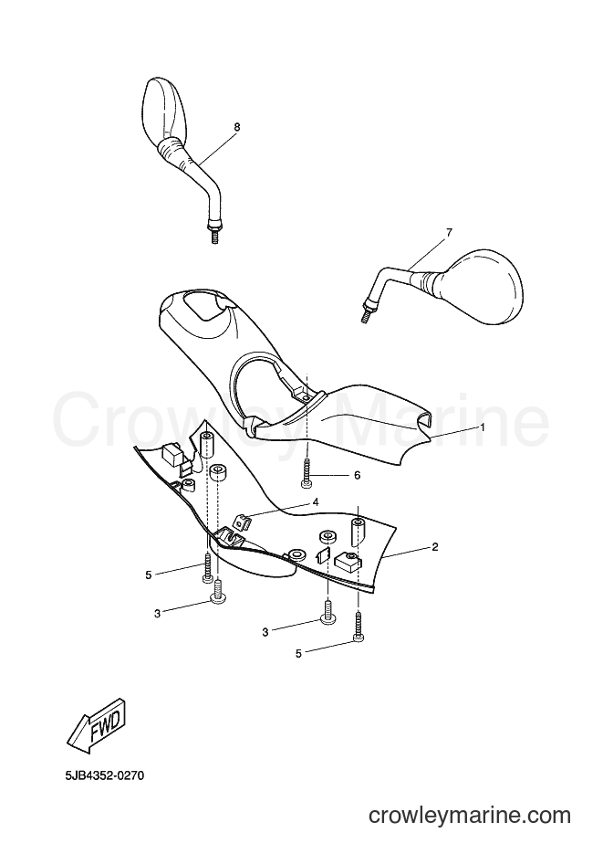2002 Scooter YH50 - YH50 (5PF4) [010] - COWLING 1