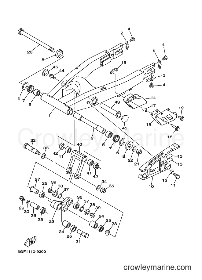 2000 Dirt Bike TT-R250 - TT-R250 (5GF6) [010] - REAR ARM