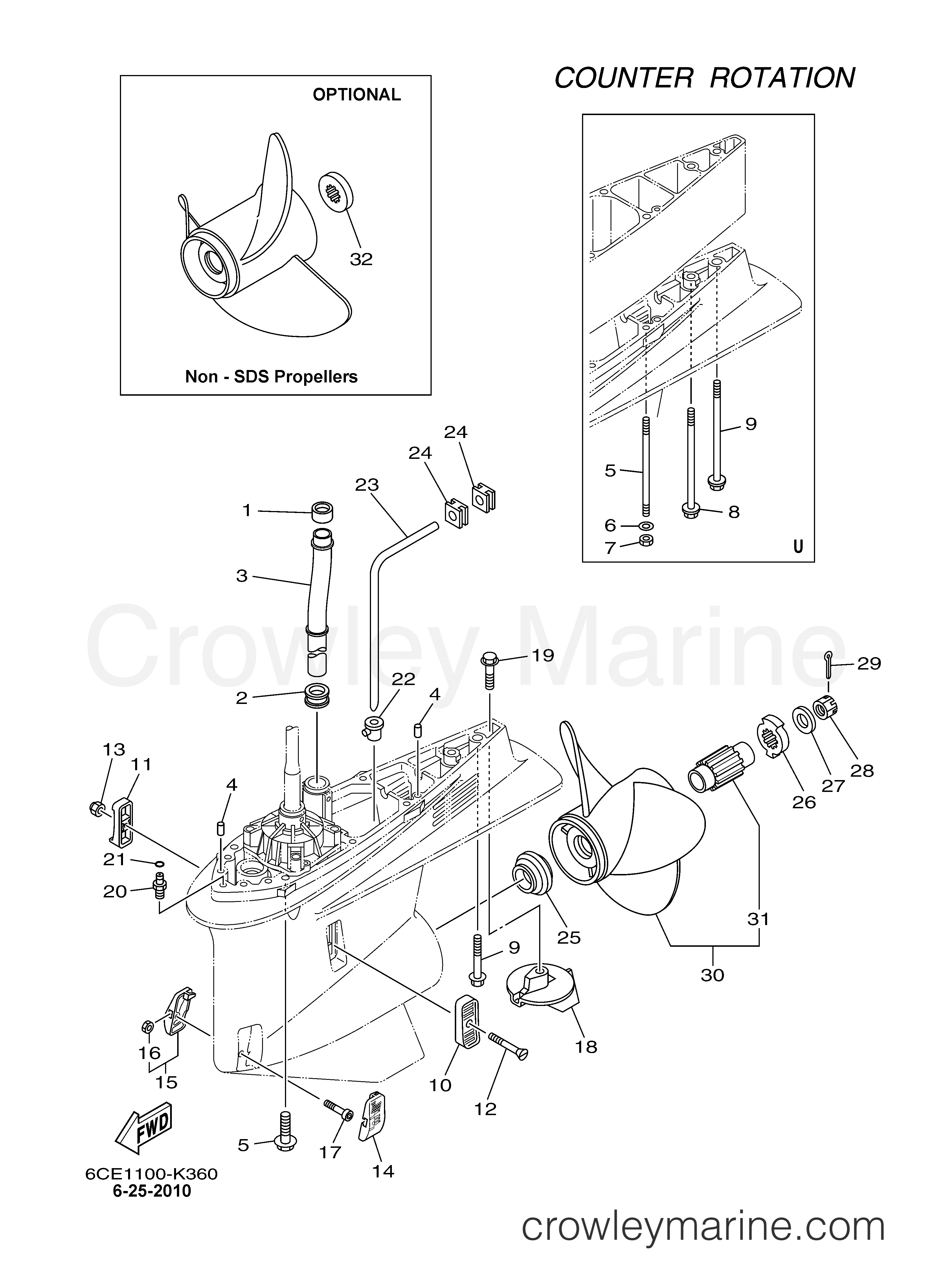 Yamaha Motors LF300XCA - LOWER CASING DRIVE 4