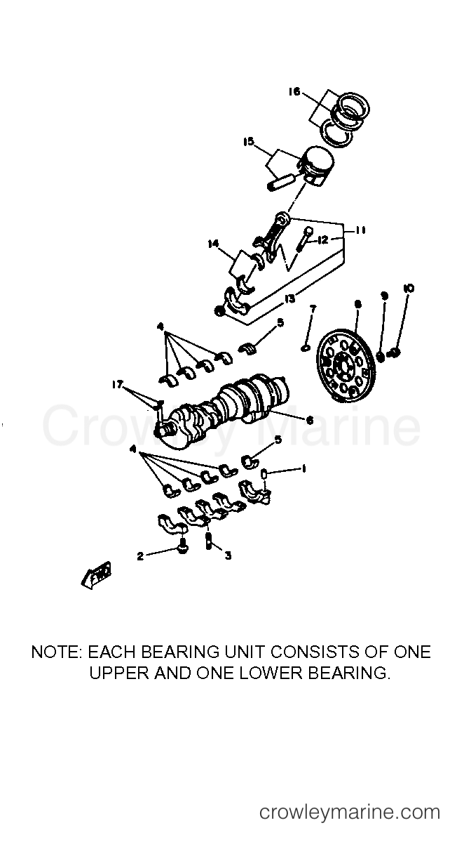 Yamaha Motors V8_5.0_ENGINE_EST - CRANK - PISTON