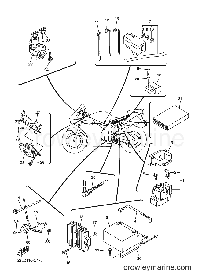 2009 Sport Bike YZF-R6S - YZF-R6S (4P6C) [010] - ELECTRICAL 2