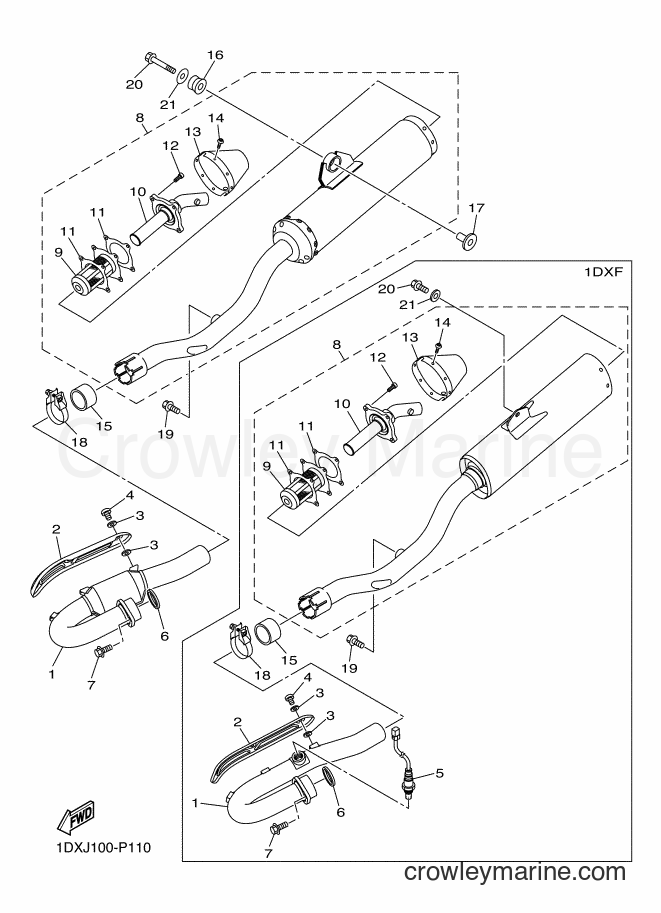 2015 Dirt Bike WR450F - WR450F (1DXF) [010] - EXHAUST