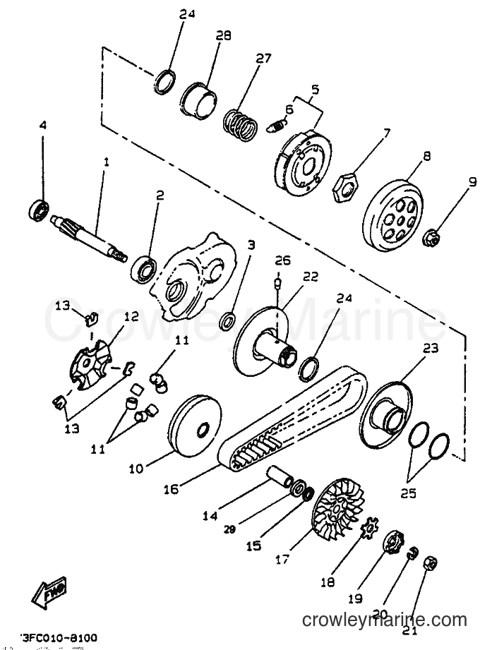 1992 Scooter CW50 - CW50 (4EY1) [999] - CLUTCH
