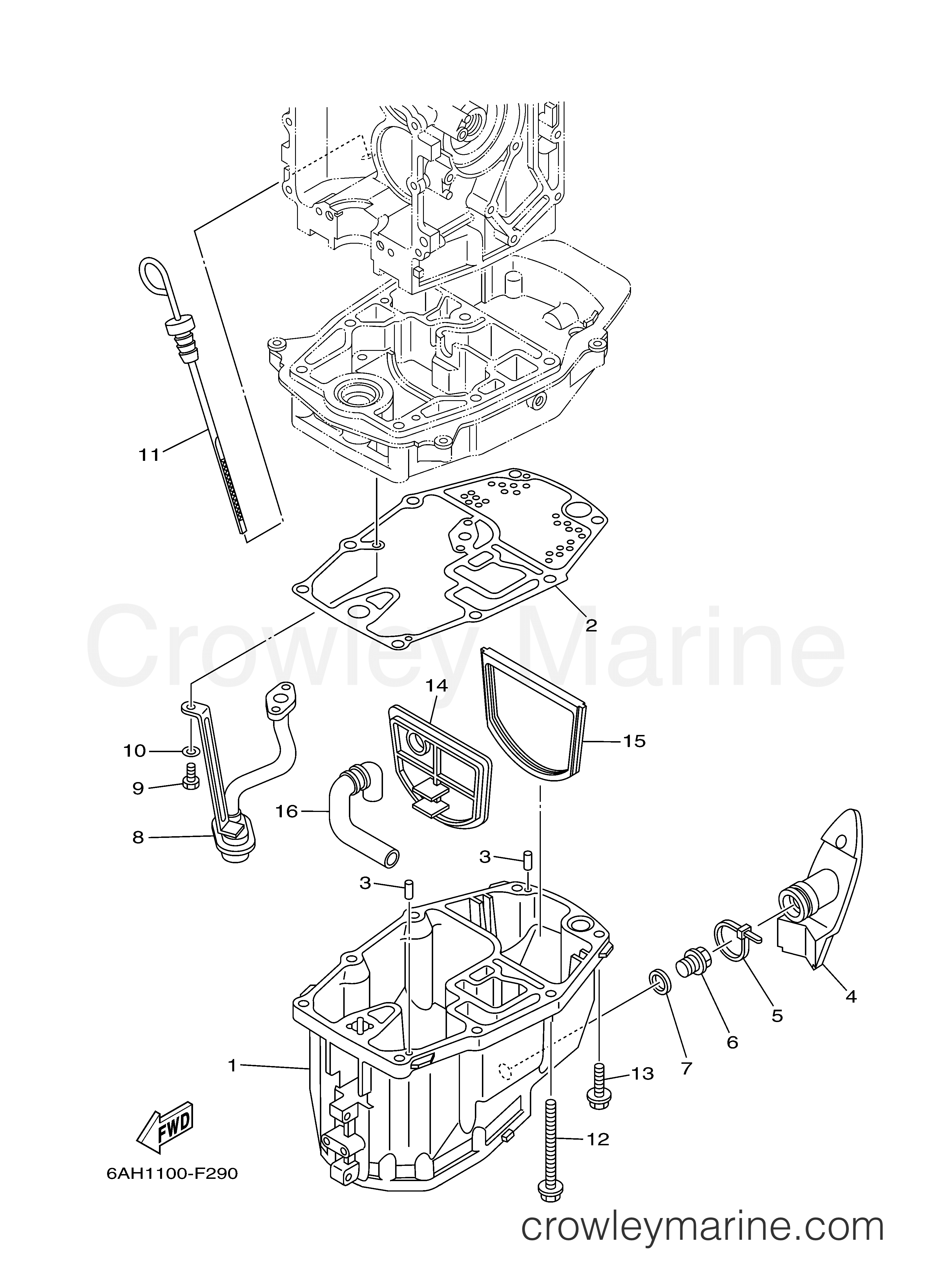 Yamaha Motors F15CMSH - OIL PAN