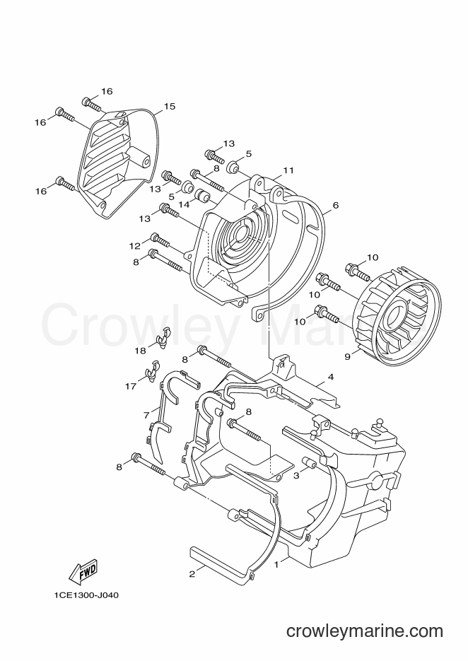2010 Scooter YW125 - YW125 (1CE2) [010] - AIR SHROUD & FAN