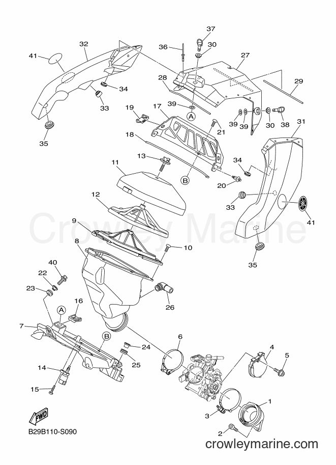 2017 Dirt Bike YZ250FX - YZ250FX (B29D) [010] - INTAKE