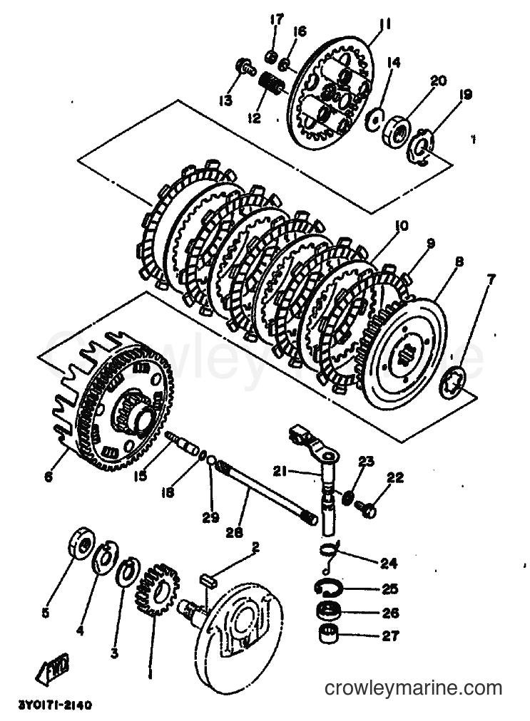 1990 Dirt Bike TT250 - TT250 (3DC2) [010] - CLUTCH