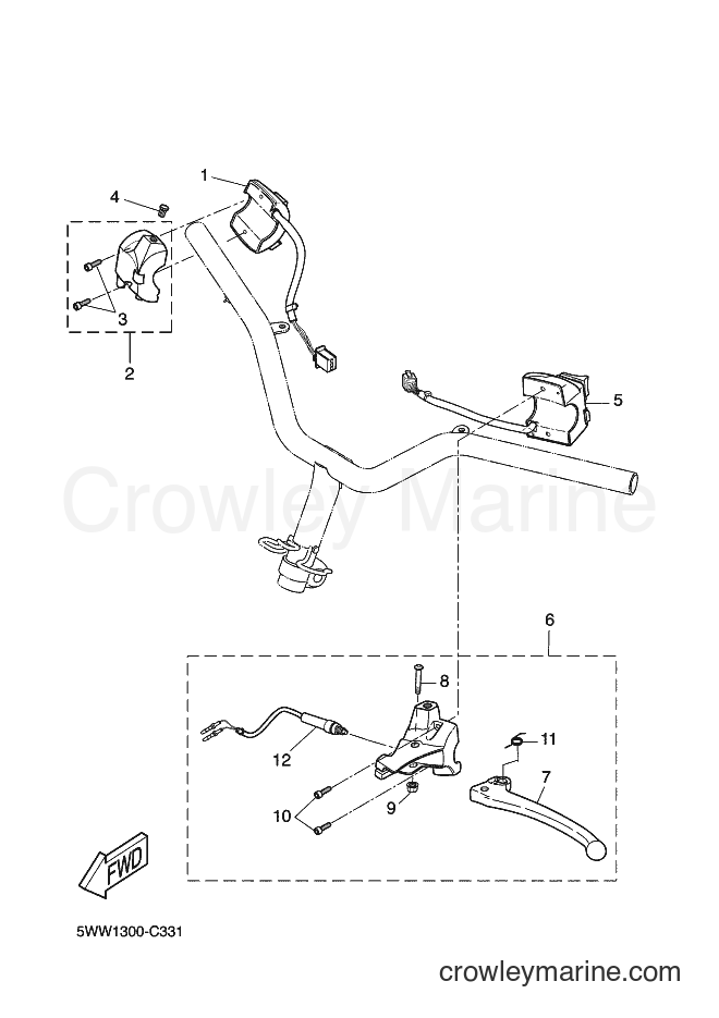 Yamaha Motors CW50 (5WWM) [060] - HANDLE SWITCH & LEVER