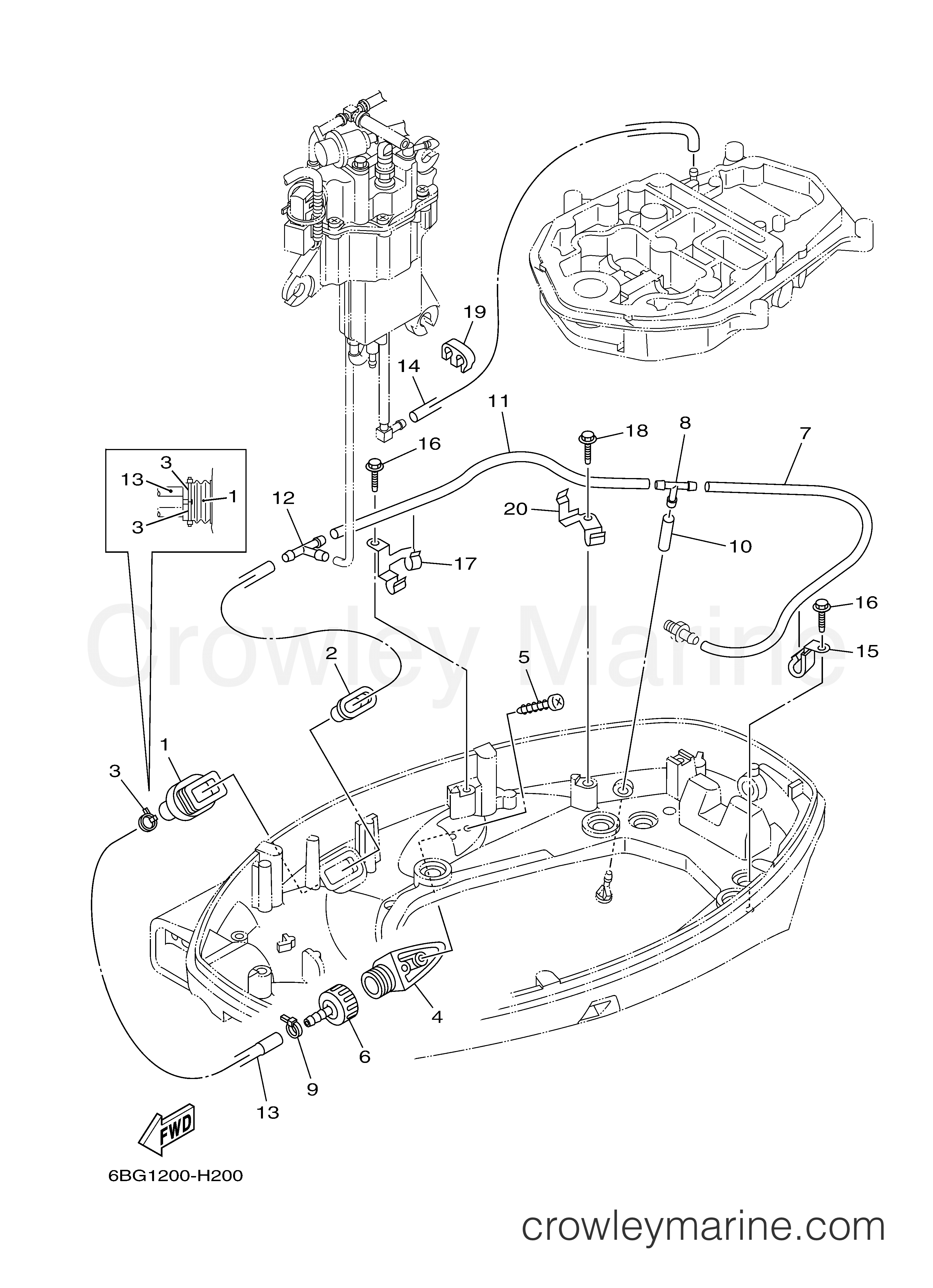 Yamaha Motors F30LA - BOTTOM COWLING 2