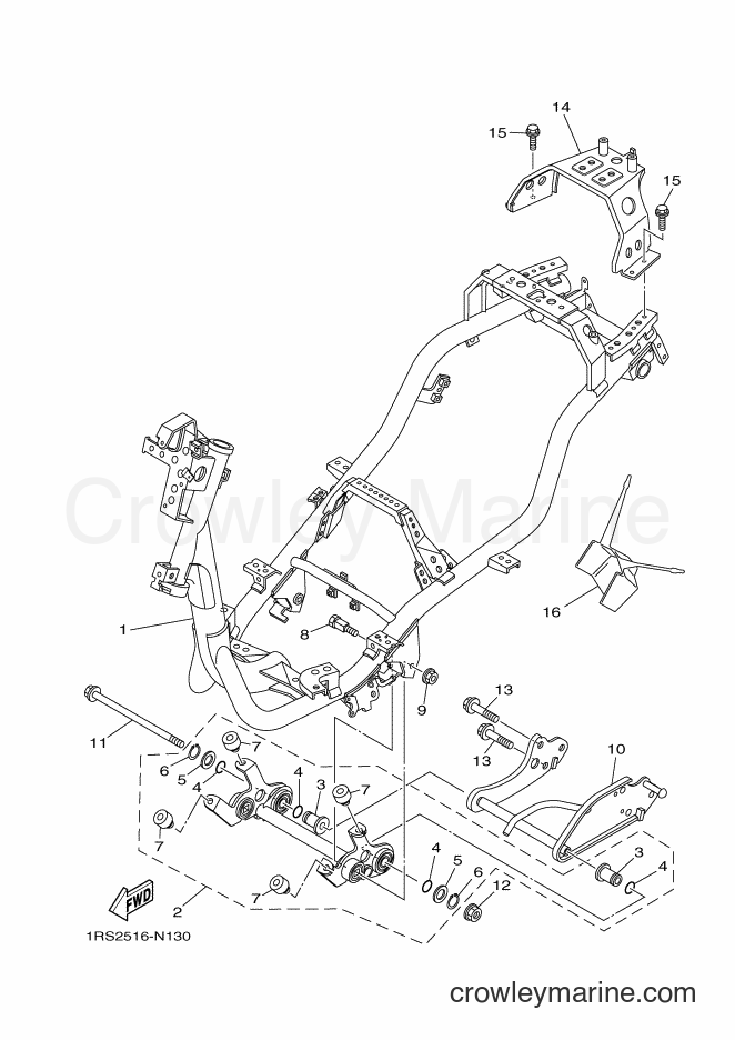 Yamaha Motors XC100E (1RS2) [010] - FRAME