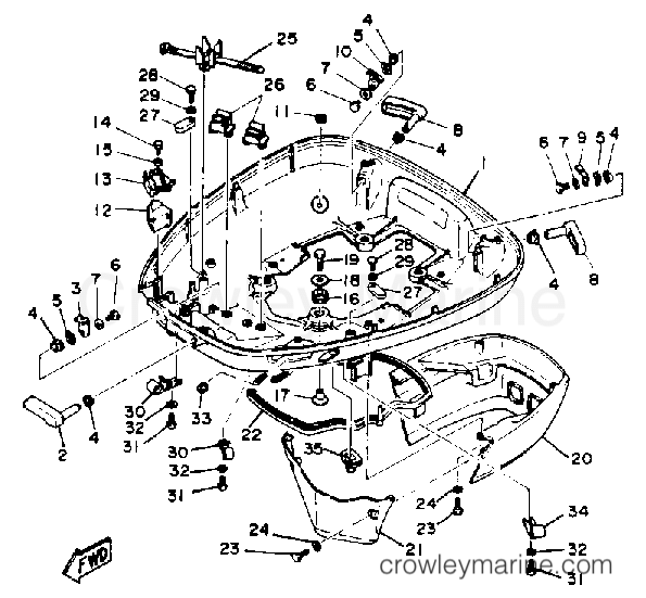 Yamaha Motors PROV150J - BOTTOM COWLING