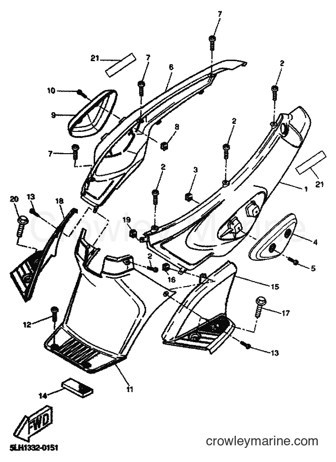 2001 Scooter EW50 - EW50 (5JH3) [030] - SIDE COVER