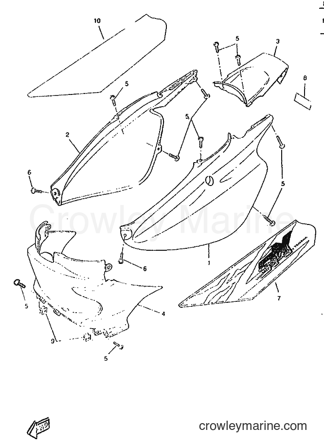 1996 Scooter CW50RSP - CW50RSP (4WK1) [999] - SIDE COVER