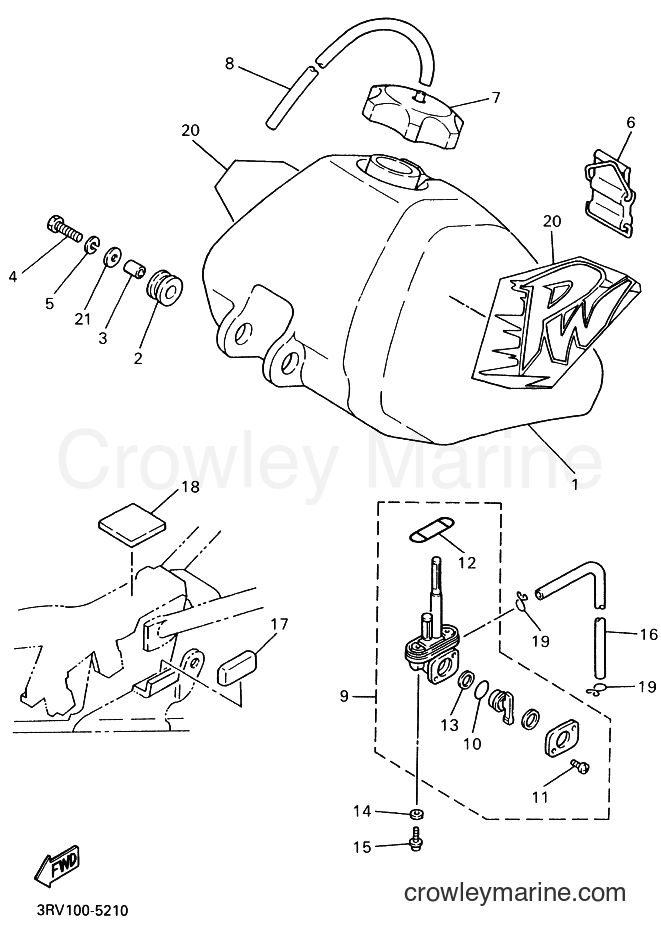 1995 Dirt Bike PW80 - PW80 (4BC5) [050] - FUEL TANK
