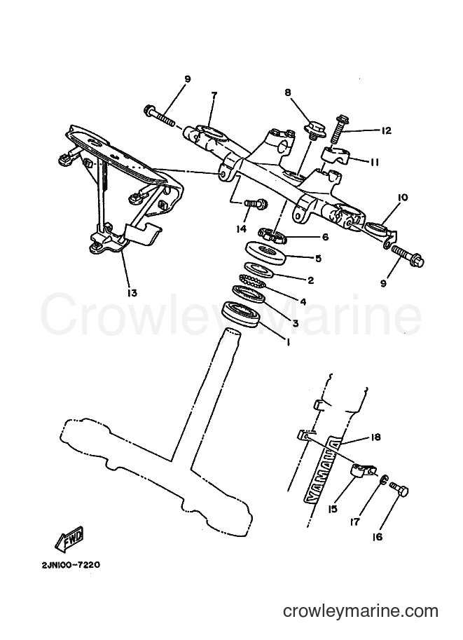 1988 Dirt Bike BW350 - BW350 (2JN0) [020] - STEERING