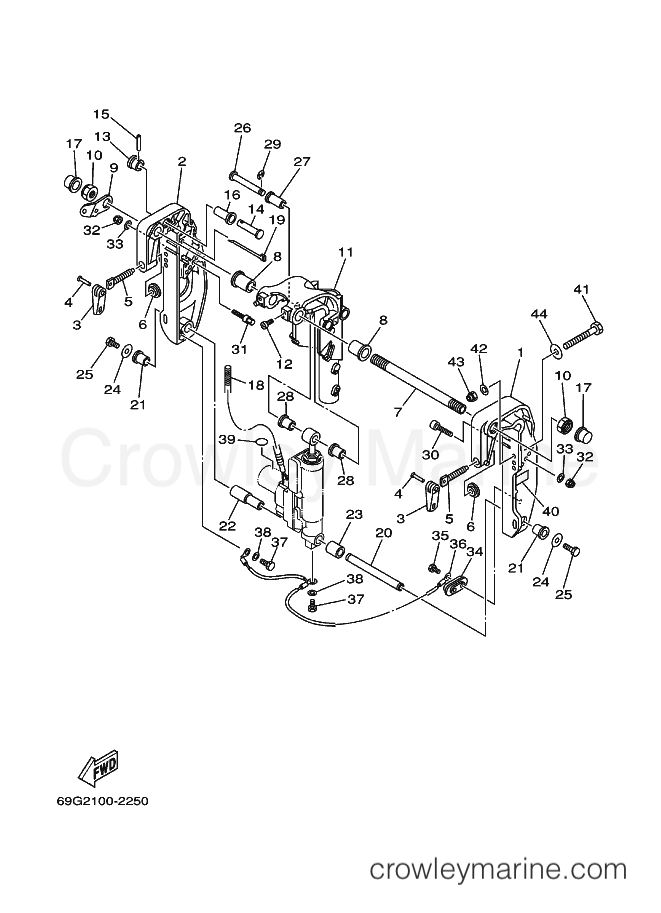 Yamaha Motors T8MHA (69G2) [050] - BRACKET 2
