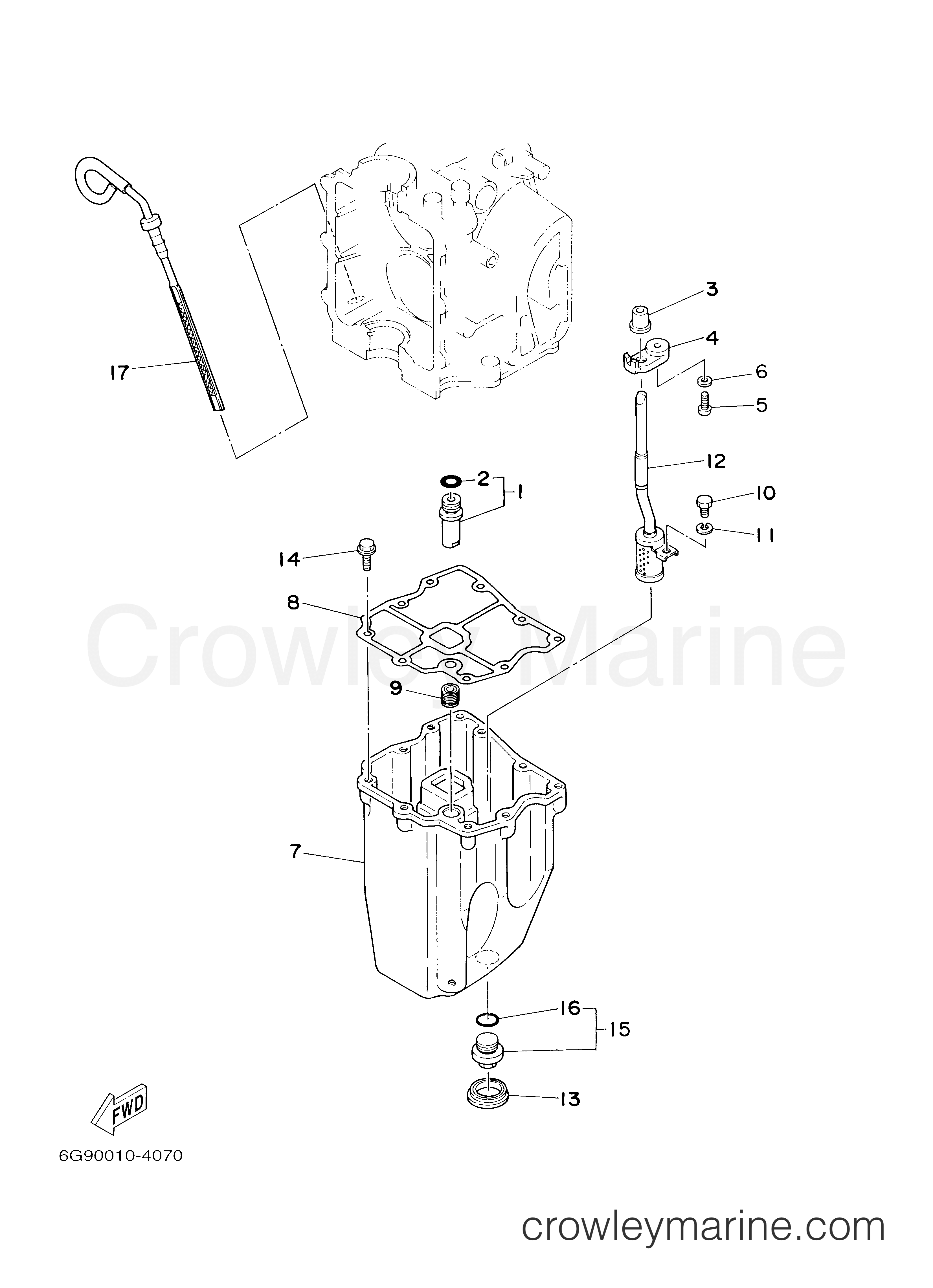 Yamaha Motors F9.9MSHX - OIL PAN