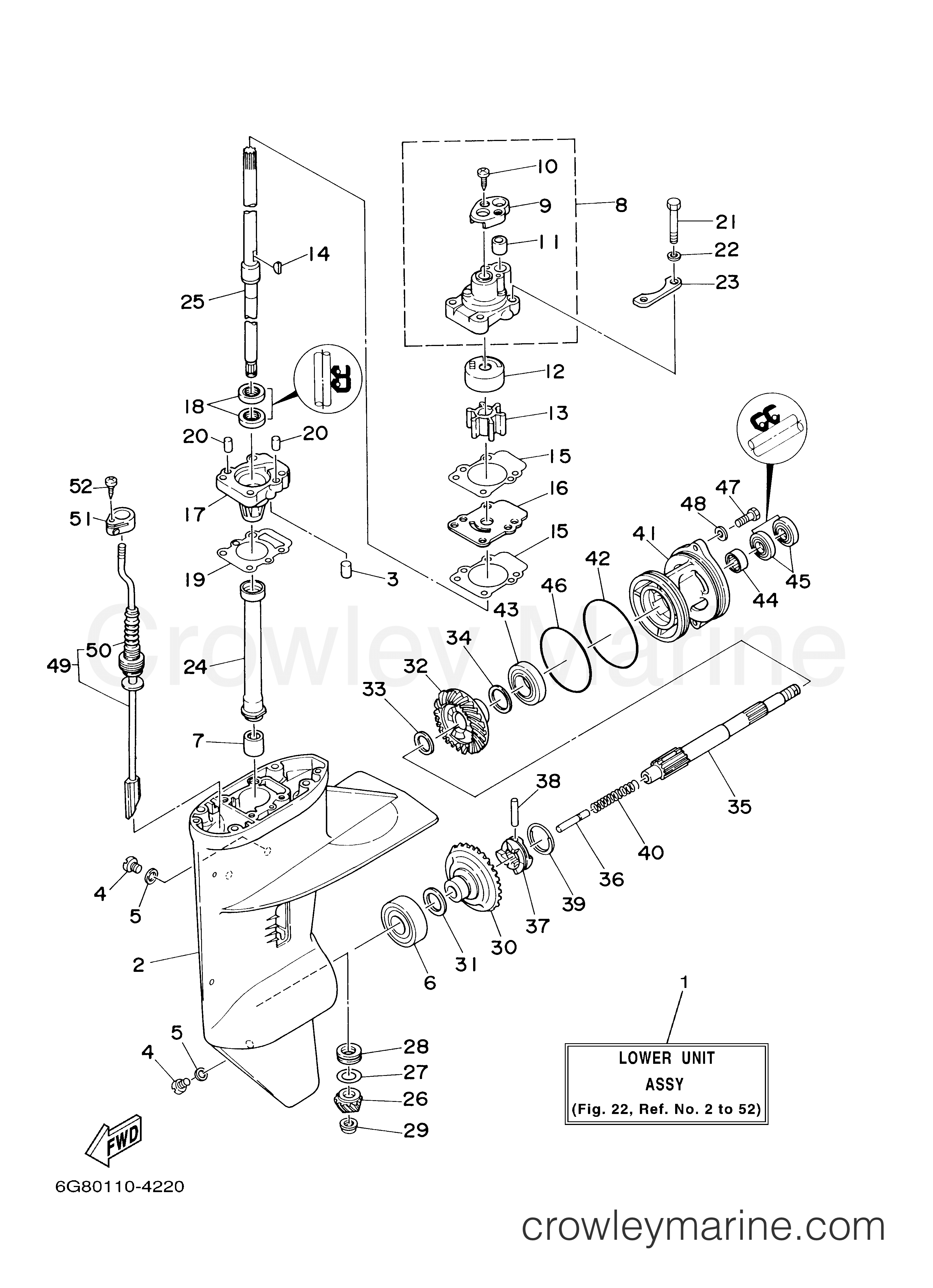 Yamaha Motors T9.9EXHZ - LOWER CASING DRIVE 1