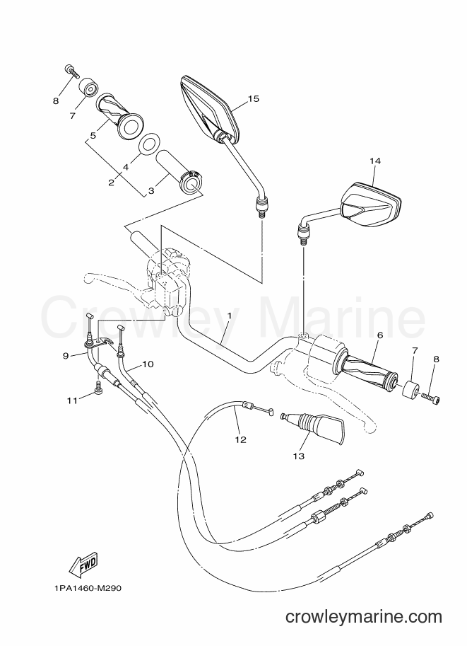2014 Street Bike FZ150 - FZ150 (2SD2) [010] - STEERING HANDLE & CABLE