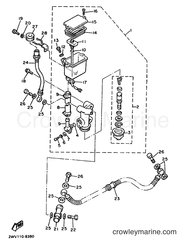 1992 Cruiser XVZ13TD - XVZ13TD (3JJC) [010] - REAR MASTER CYLINDER