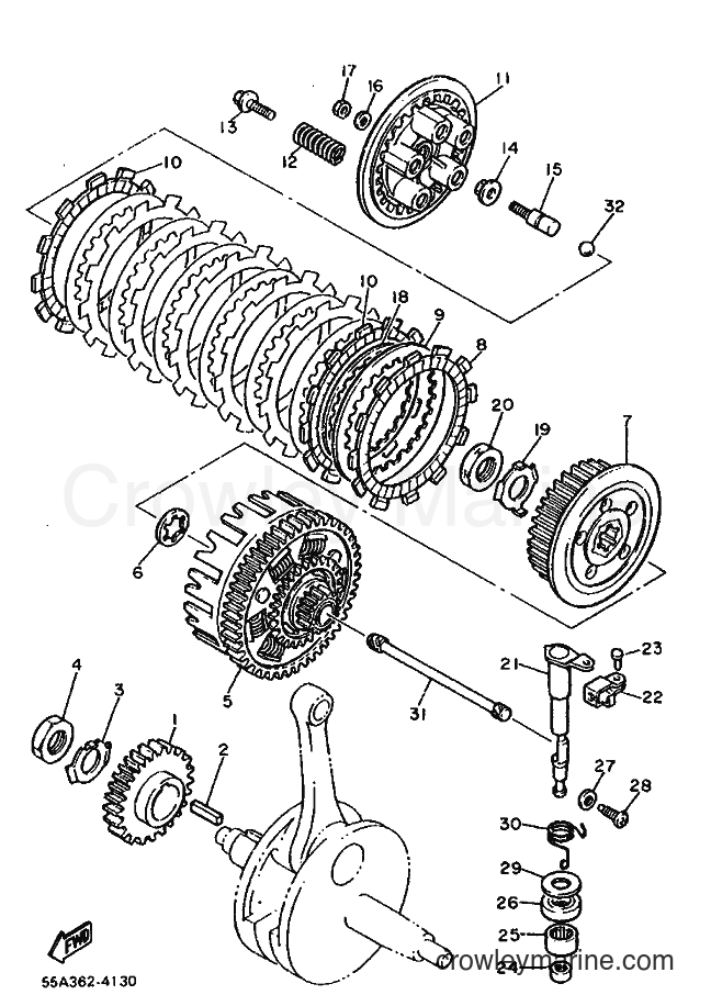 Yamaha Motors XT500L (55A) [999] - CLUTCH