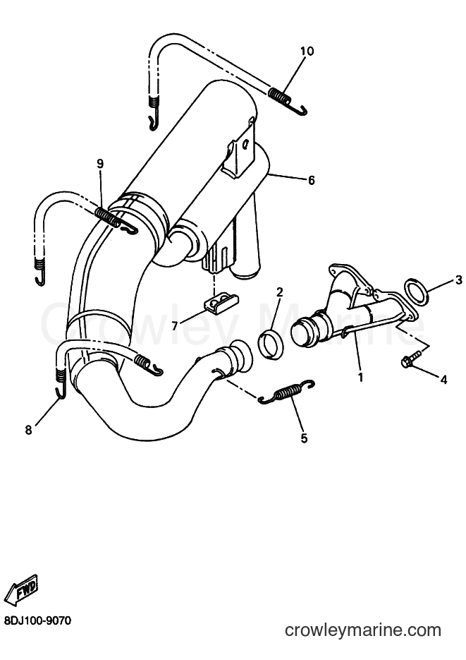 1999 Snowmobile PZ500 - PZ500 (8DJ1) [020] - EXHAUST