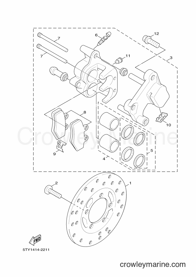 Yamaha Motors NXC125 (5ML2) [030] - FRONT BRAKE CALIPER