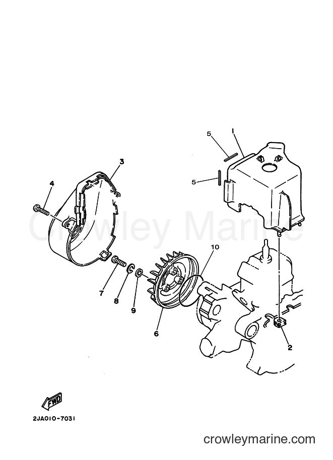 1989 Scooter CG50E - CG50E (2YT2) [010] - AIR SHROUD & FAN