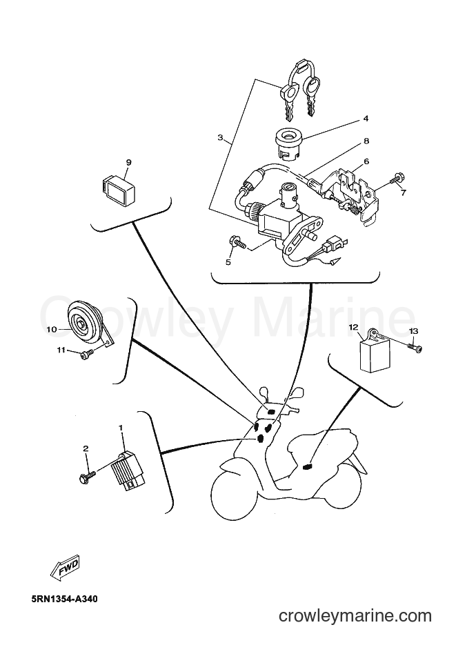 Yamaha Motors YN50 (5RN1) [010] - ELECTRICAL 1