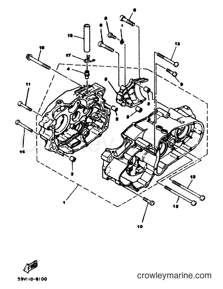 1986 ATV YFM225N - YFM225N (59V) [999] - CRANKCASE