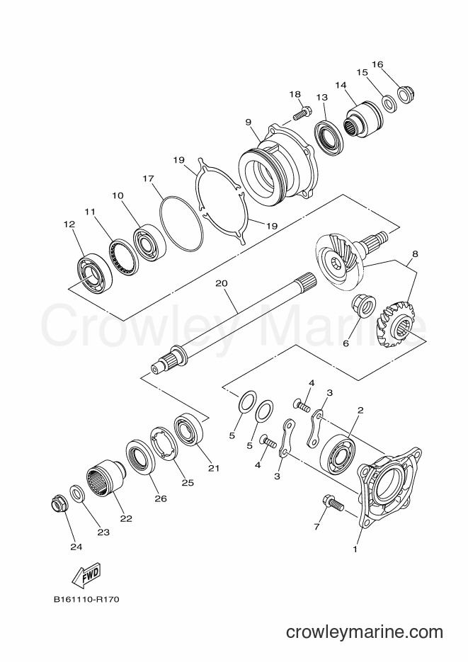 2017 ATV YFM700FWBD - YFM700FWBD (2SMF) [010] - MIDDLE DRIVE GEAR