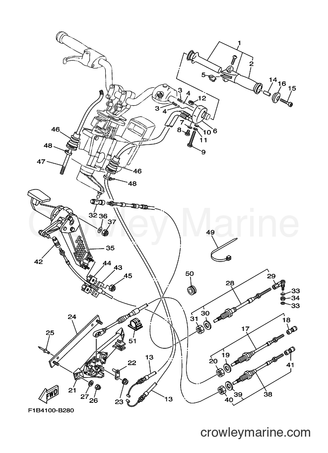 Yamaha Motors FX1100A (F1S3) [03A] - CONTROL CABLE