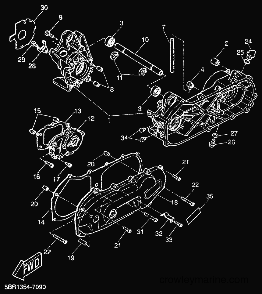 2000 Scooter YQ50 - YQ50 (5HEK) [010] - CRANKCASE