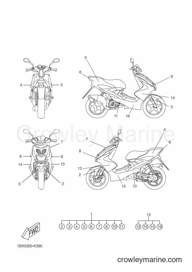 2011 Scooter YQ50L - YQ50L (1BX5) [050] - GRAPHIC & EMBLEM