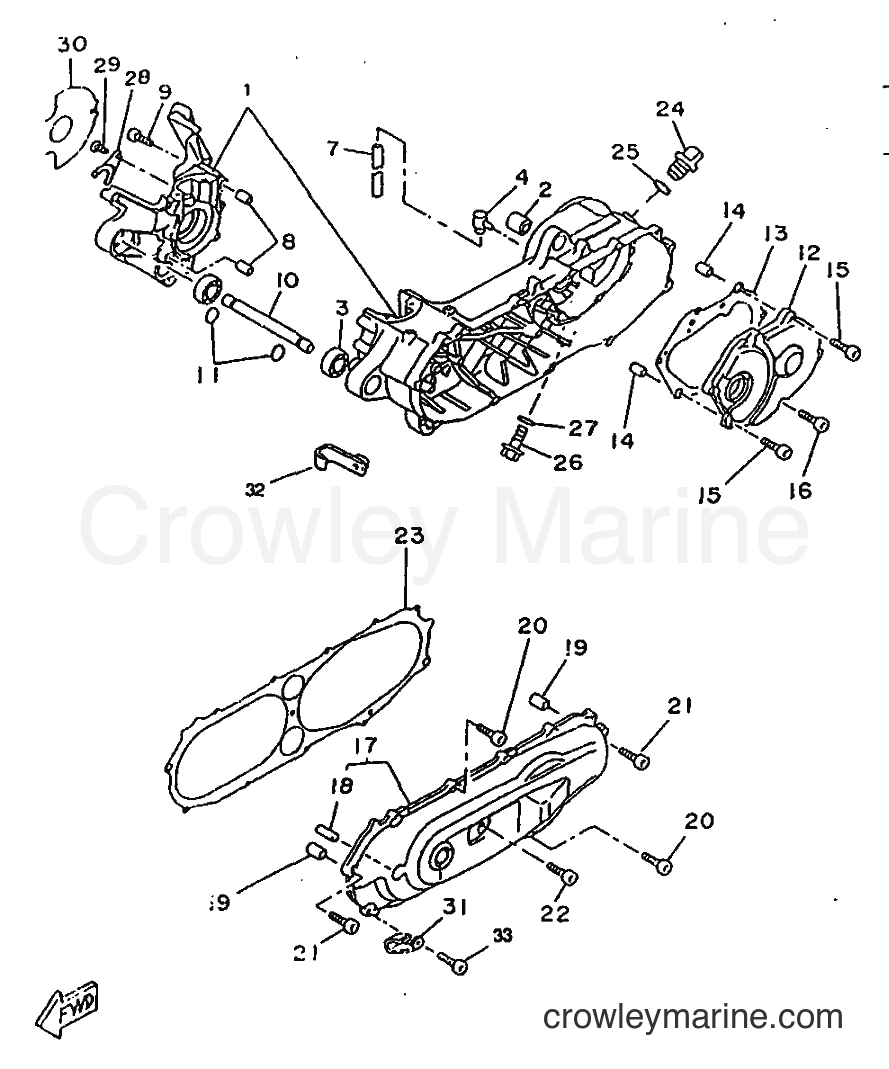 1998 Scooter CW50RSX - CW50RSX (5DY1) [999] - CRANKCASE