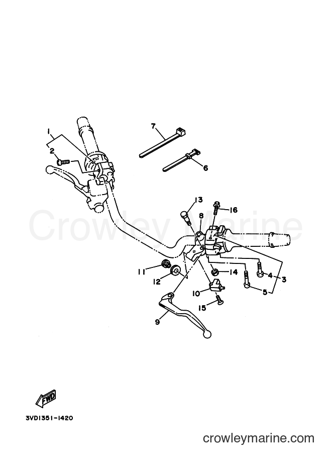 1995 Street Bike TDM850 - TDM850 (3VD9) [99A] - HANDLE SWITCH & LEVER
