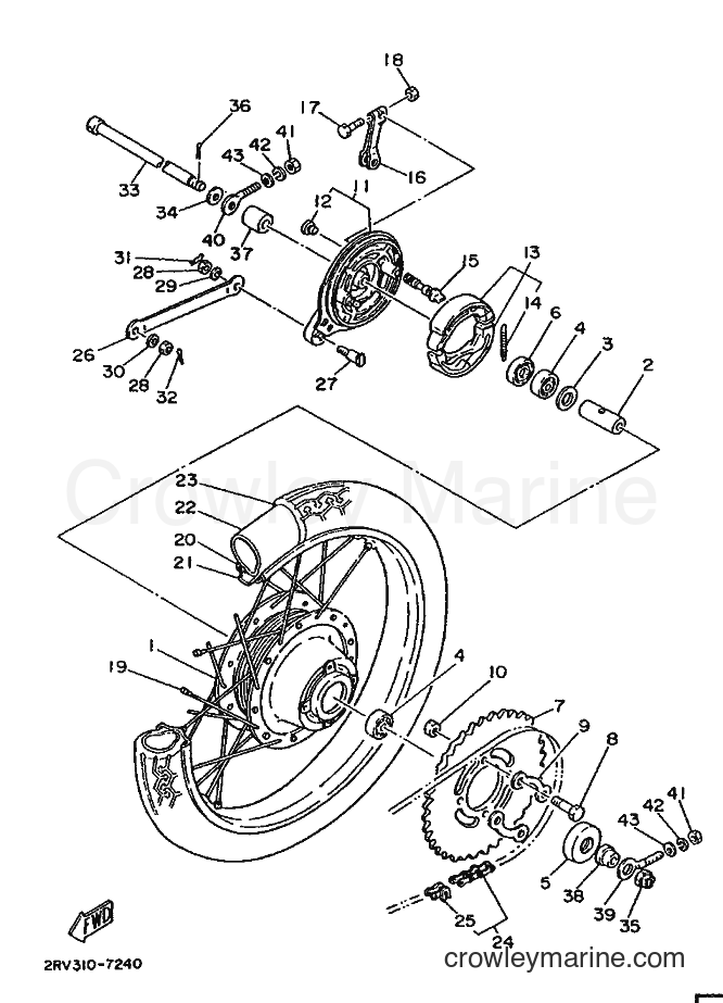 1987 Scooter FS1 - FS1 (2RT) [999] - REAR WHEEL