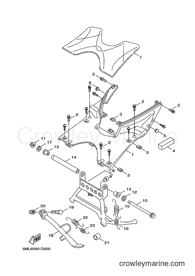 2005 Scooter XC125 - XC125 (5ML9) [020] - STAND & FOOTREST