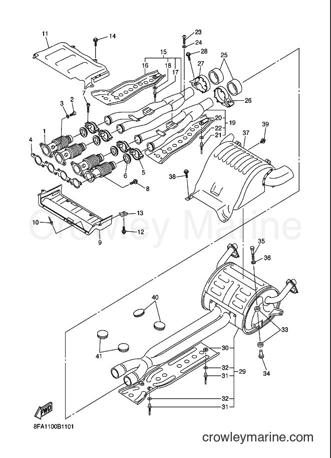 Yamaha Motors RX10 (8FA1) [020] - EXHAUST