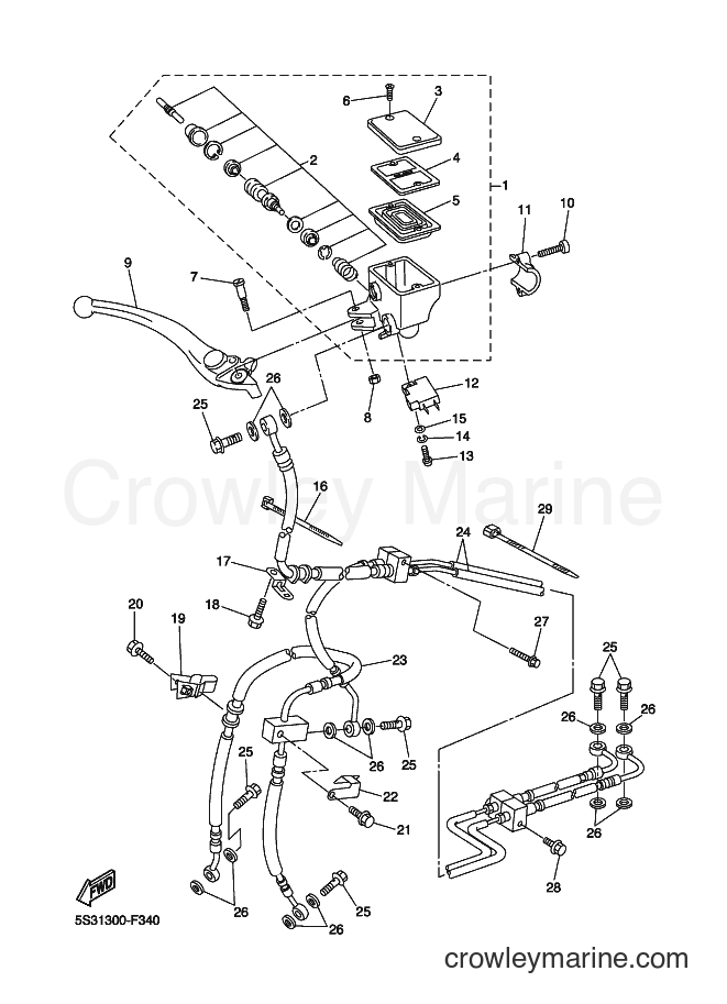 2007 Street Bike FZ6-NA - FZ6-NA (5S31) [040] - FRONT MASTER CYLINDER