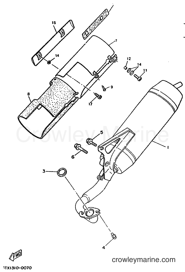 1995 Scooter YM50 - YM50 (4RC1) [999] - EXHAUST