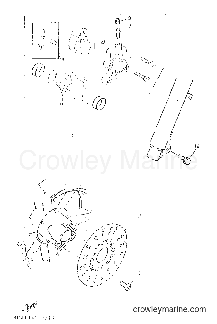 1995 Scooter YM50 - YM50 (4RC1) [999] - FRONT BRAKE